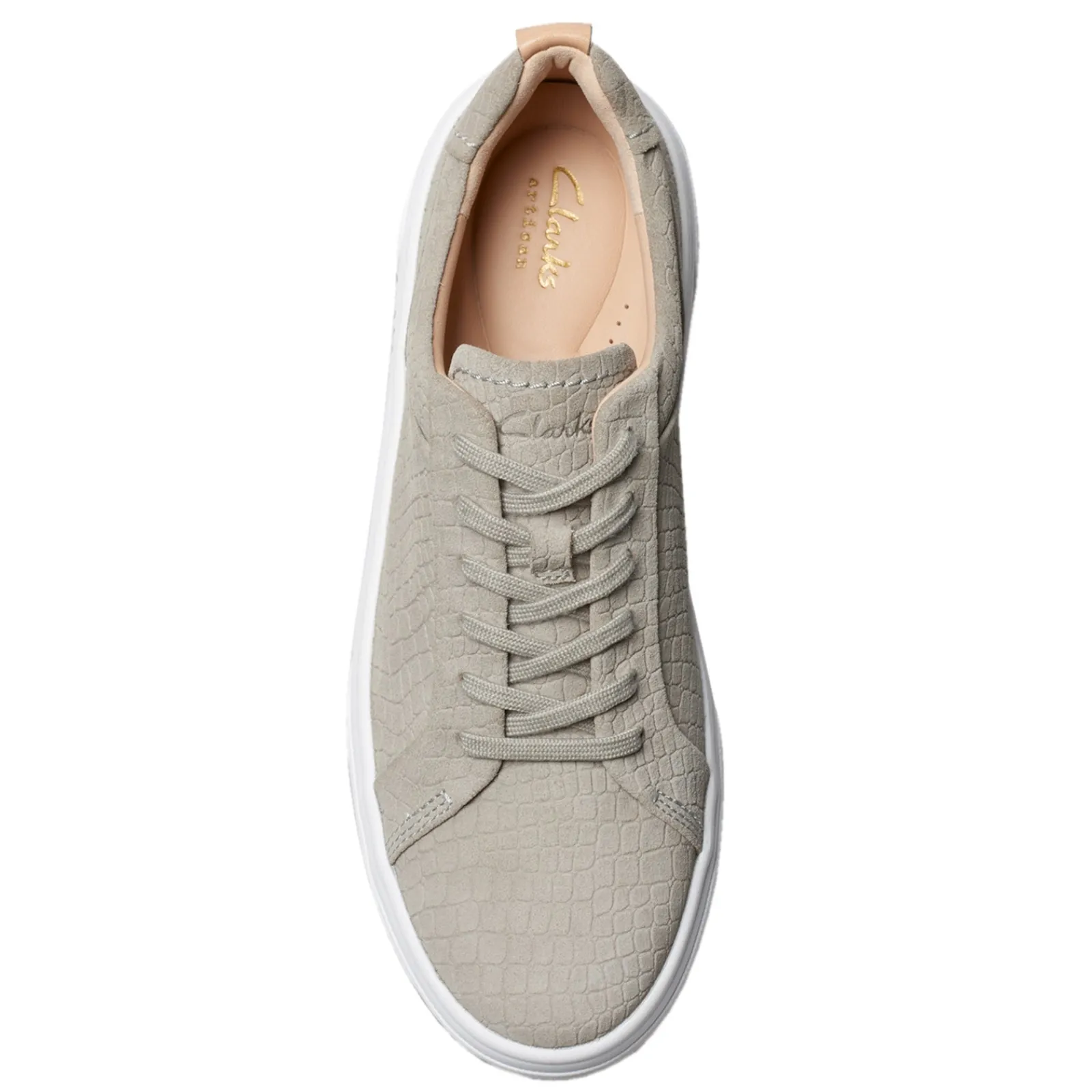 Clarks Sneakers & Athletic|Women's , Hollyhock Walk Sneaker Stone Interest Leather