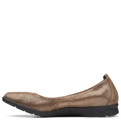 Clarks Slip-On Shoes|Women's , Jenette Ease Flat Pewter