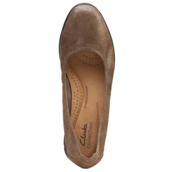 Clarks Slip-On Shoes|Women's , Jenette Ease Flat Pewter
