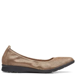 Clarks Flats|Women's , Jenette Ease Flat Pewter