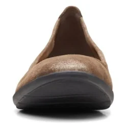 Clarks Flats|Women's , Jenette Ease Flat Pewter