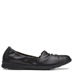 Clarks Slip-On Shoes|Women's , Jenette Ruby Flat Black