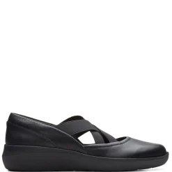 Clarks Flats|Women's , Kayleigh Cove Slip-On Black