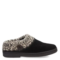 Clarks Slippers|Women's , Knit Collar Slipper Black