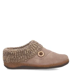 Clarks Slippers|Women's , Knit Collar Slipper Clog Taupe