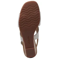 Clarks Wedges|Women's , Kyarra Aster Sandal White