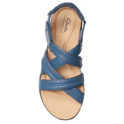 Clarks Sandals|Women's , Laurieann Rena Sandal Blue Combi