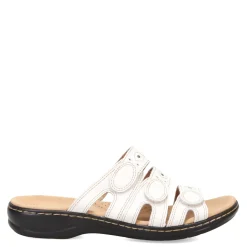 Clarks Sandals|Women's , Lesia Cacti Slide Sandals White