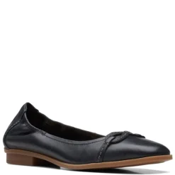 Clarks Flats|Women's , Lyrical Rhyme Flat Black
