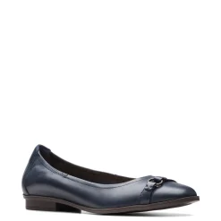 Clarks Slip-On Shoes|Women's , Lyrical Sky Flat Navy
