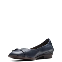 Clarks Slip-On Shoes|Women's , Lyrical Sky Flat Navy