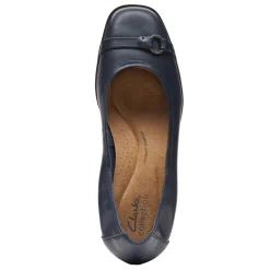 Clarks Slip-On Shoes|Women's , Lyrical Sky Flat Navy