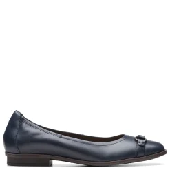 Clarks Flats|Women's , Lyrical Sky Flat Navy