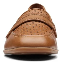 Clarks Flats|Women's , Lyrical Way Loafer Tan