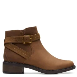 Clarks Boots|Women's , Maye Strap Boot Tan