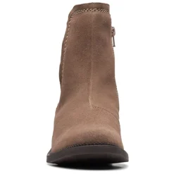 Clarks Boots|Women's , Maye Zip Boot Pebble