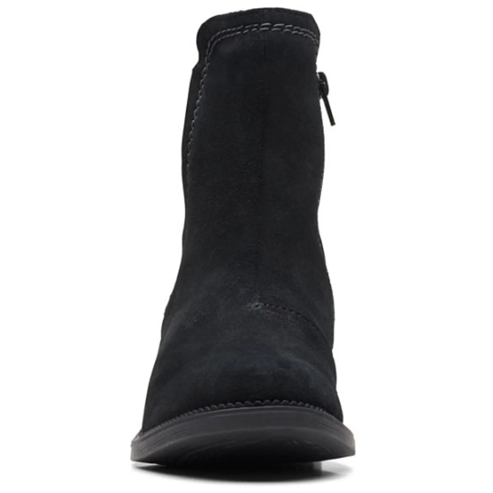 Clarks Boots|Women's , Maye Zip Boot Black Suede