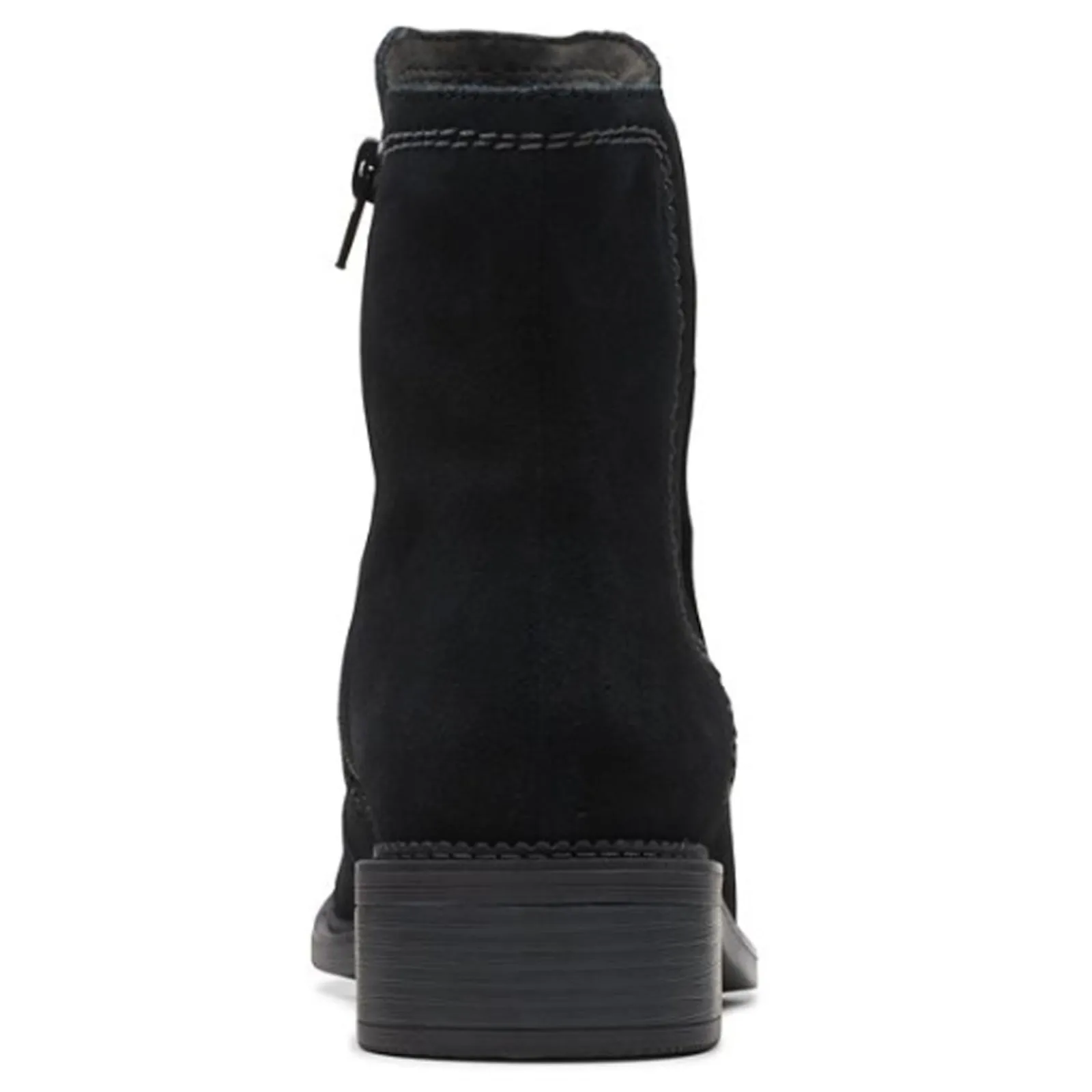 Clarks Boots|Women's , Maye Zip Boot Black Suede