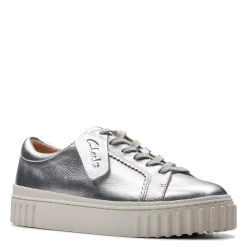 Clarks Sneakers & Athletic|Women's , Mayhill Walk Sneaker Silver Metallic