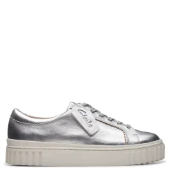 Clarks Sneakers & Athletic|Women's , Mayhill Walk Sneaker Silver Metallic