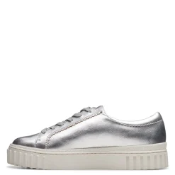 Clarks Sneakers & Athletic|Women's , Mayhill Walk Sneaker Silver Metallic