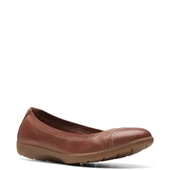 Clarks Flats|Women's , Meadow Opal Slip-On Tan