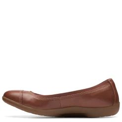 Clarks Flats|Women's , Meadow Opal Slip-On Tan