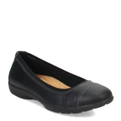 Clarks Flats|Women's , Meadow Opal Slip-On Black