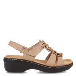 Clarks Sandals|Women's , Merliah Sheryl Sandal Taupe Metallic