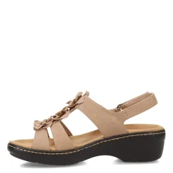 Clarks Sandals|Women's , Merliah Sheryl Sandal Taupe Metallic