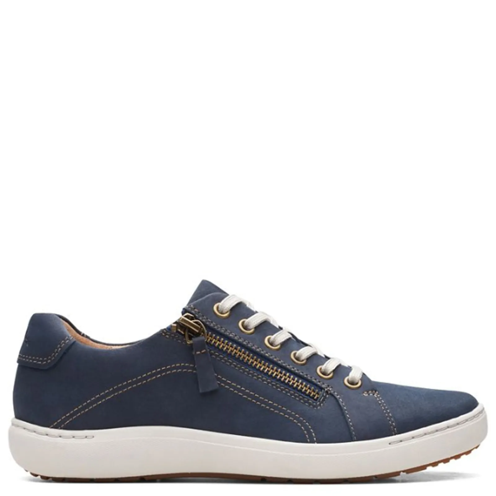 Clarks Sneakers & Athletic|Women's , Nalle Lace Sneaker Navy Nubuck
