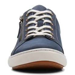 Clarks Sneakers & Athletic|Women's , Nalle Lace Sneaker Navy Nubuck