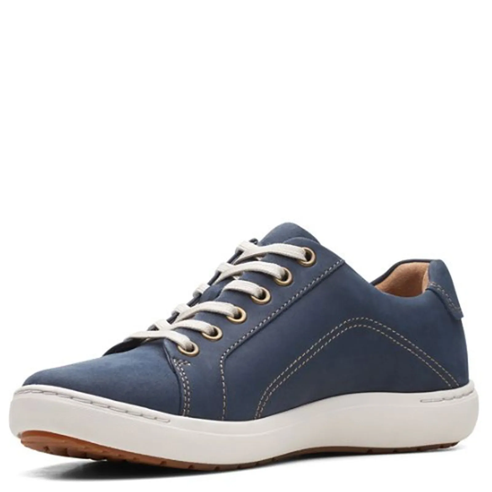 Clarks Sneakers & Athletic|Women's , Nalle Lace Sneaker Navy Nubuck