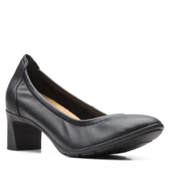 Clarks Pumps & Heels|Women's , Nelley Pearl Pump Black Leather