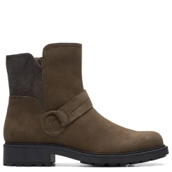 Clarks Boots|Women's , Opal Rose Boot Dark Olive