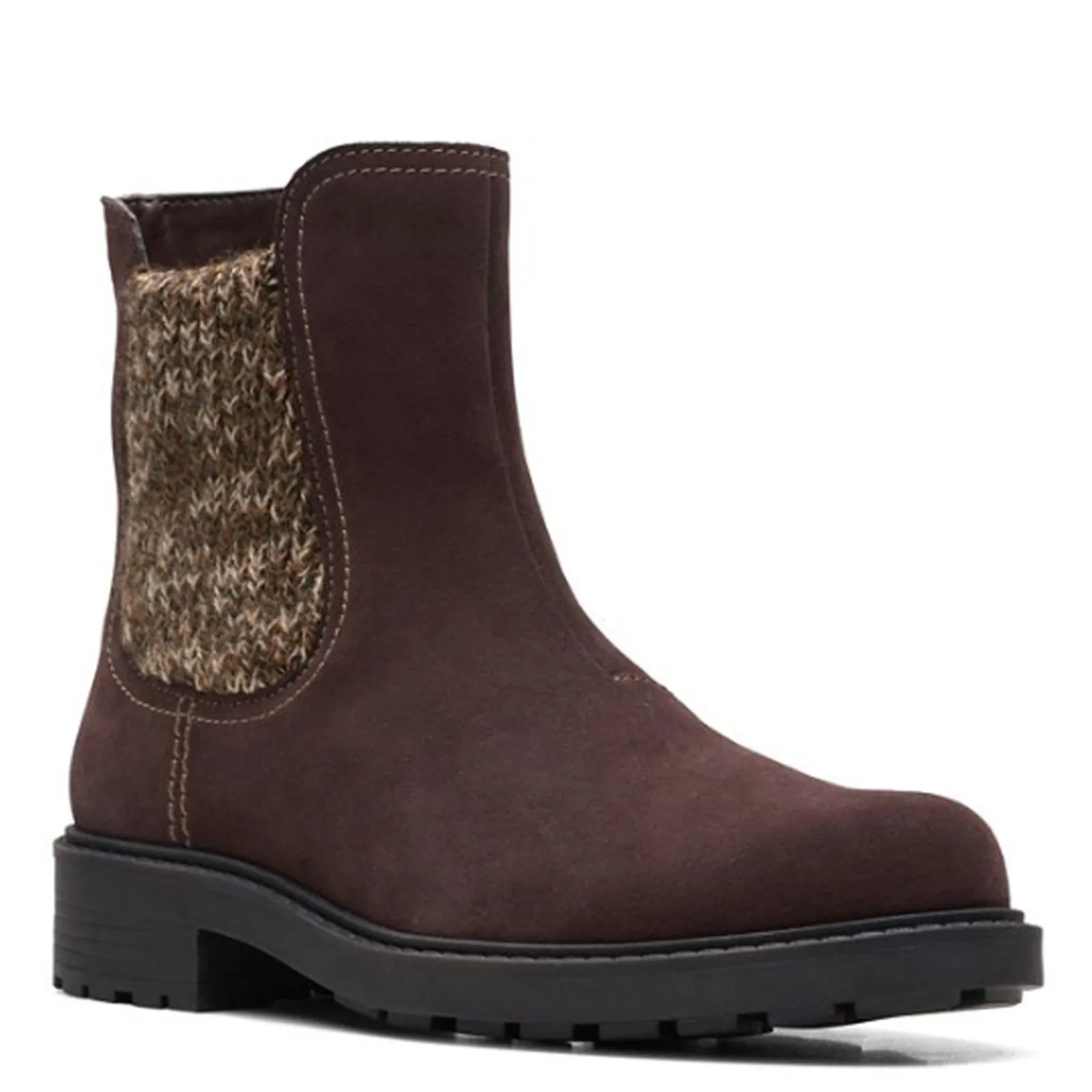 Clarks Boots|Women's , Opal Sky Boot Dark Brown