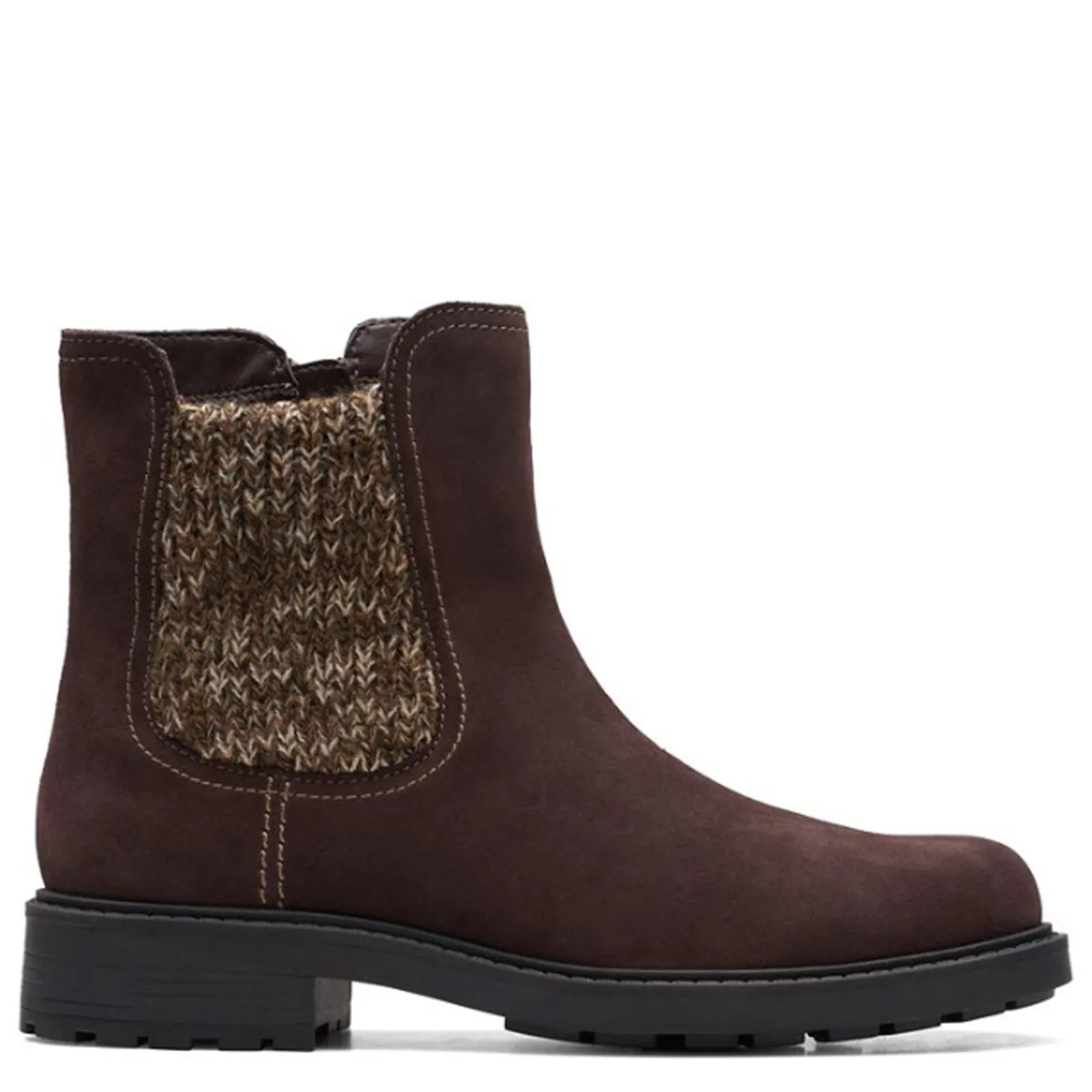 Clarks Boots|Women's , Opal Sky Boot Dark Brown