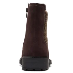 Clarks Boots|Women's , Opal Sky Boot Dark Brown