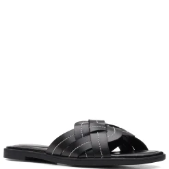 Clarks Sandals|Women's , Reyna Weave Sandal Black