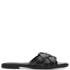 Clarks Sandals|Women's , Reyna Weave Sandal Black