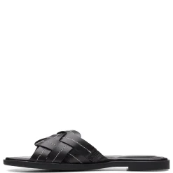 Clarks Sandals|Women's , Reyna Weave Sandal Black