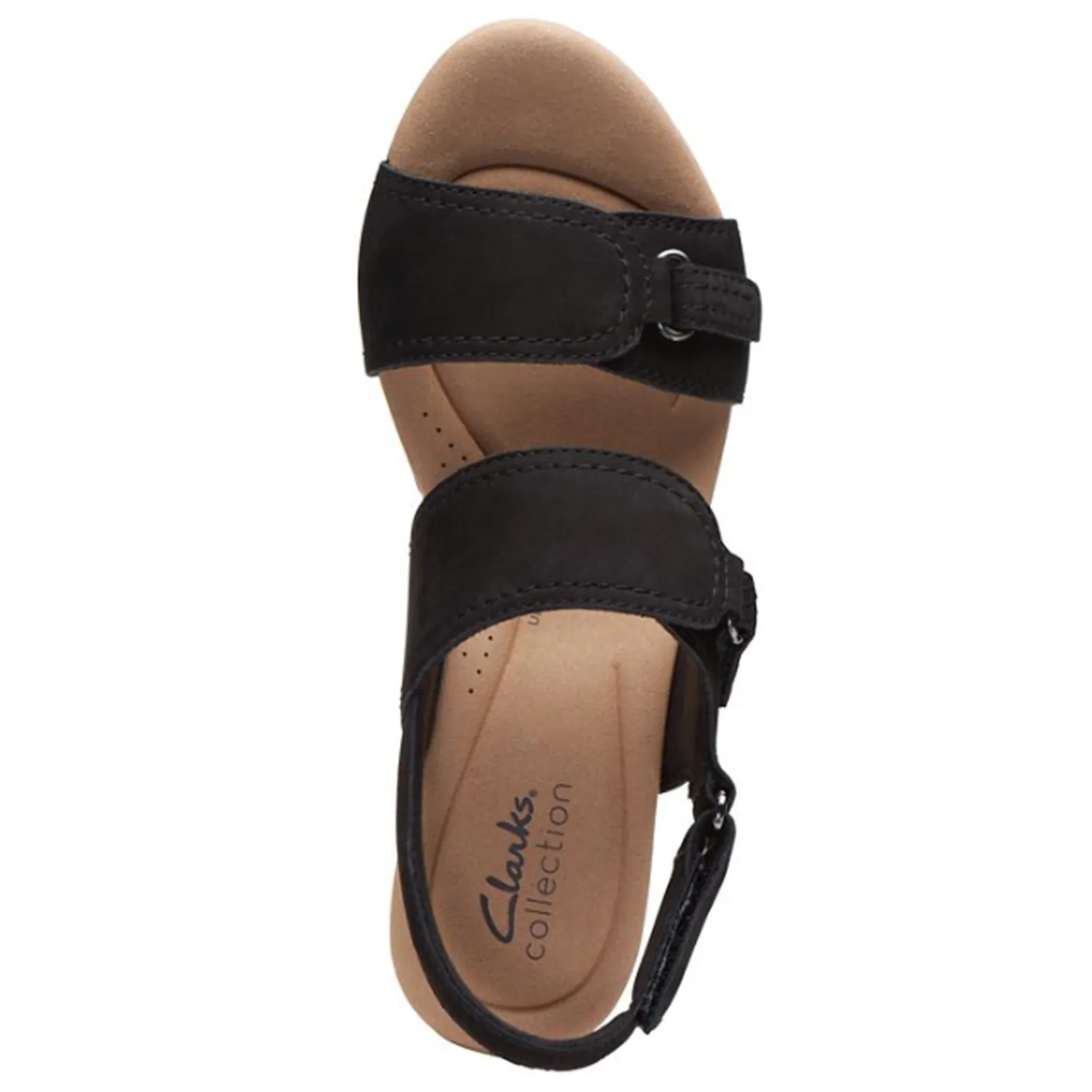 Clarks Wedges|Women's , Rose Lane Sandal Black