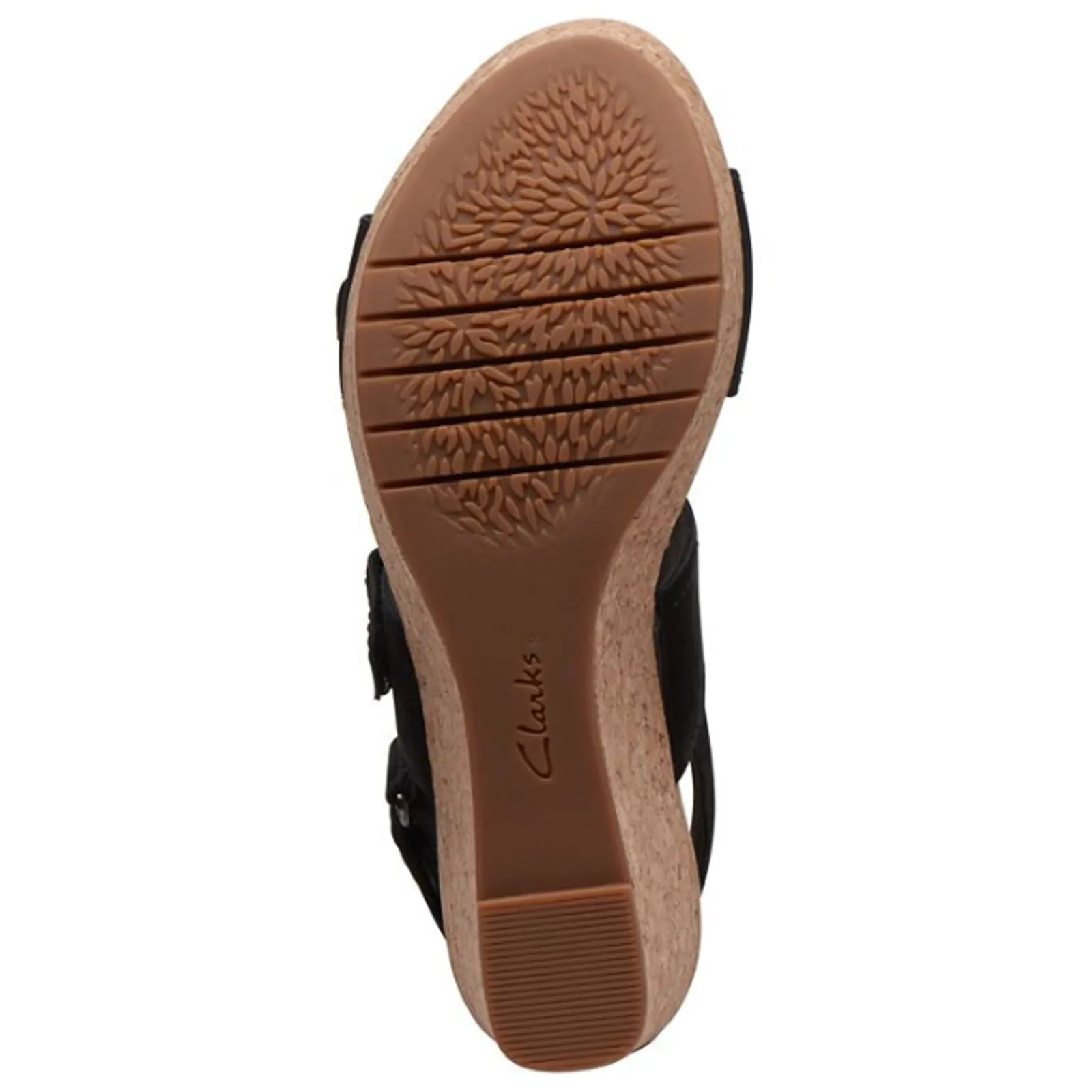 Clarks Wedges|Women's , Rose Lane Sandal Black