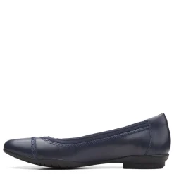 Clarks Flats|Women's , Sara Bay Flat Navy