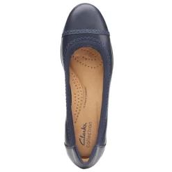 Clarks Flats|Women's , Sara Bay Flat Navy