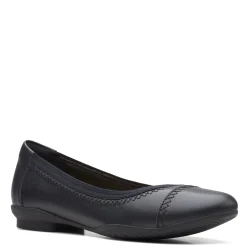 Clarks Flats|Women's , Sara Bay Flat Black