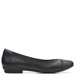 Clarks Flats|Women's , Sara Bay Flat Black