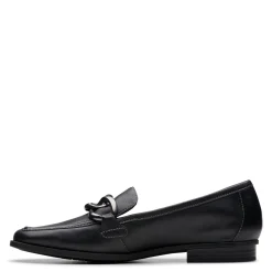 Clarks Loafers|Women's , Sarafyna Iris Loafer Black Leather
