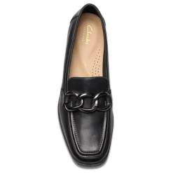 Clarks Loafers|Women's , Sarafyna Iris Loafer Black Leather