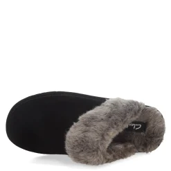 Clarks Slippers|Women's , Scuff Slipper Black